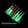 5pcs Glow-in-the-Dark Glow-in-the-Dark Squid Skirt Fishing Lures Soft Rubber 13cm Soft Rubber Octopus Skirts Fishing group