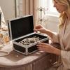 Lockable Design Aluminum Suitcase Drop-Resistant Metal Briefcase  Jewelry Storage