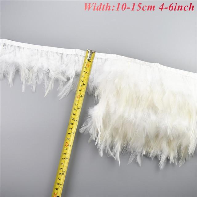 1 метр, белые, черные перья фазана для одежды, отделка перьями, лента для рукоделия, пушистая бахрома из индейки, страуса, гуся, марабу, шитье