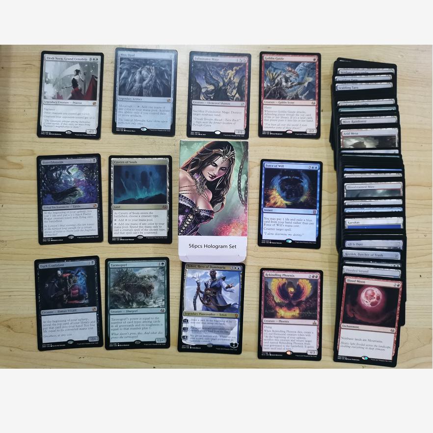 Набор из 56 голограмм Magic The Gathering Cards MTG Proxy Cards Игральные карты