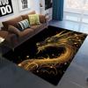 Chinese Dragon Printing Flannel Floor Mat Large Area Non-Slip Carpet for Living Room Sofa Bedroom Decoration Beautiful Fashion