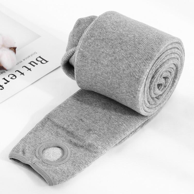 Женские хлопковые леггинсы в полоску с высокой талией на весну/осень с кашемиром и носки в рубчик с микродавлением