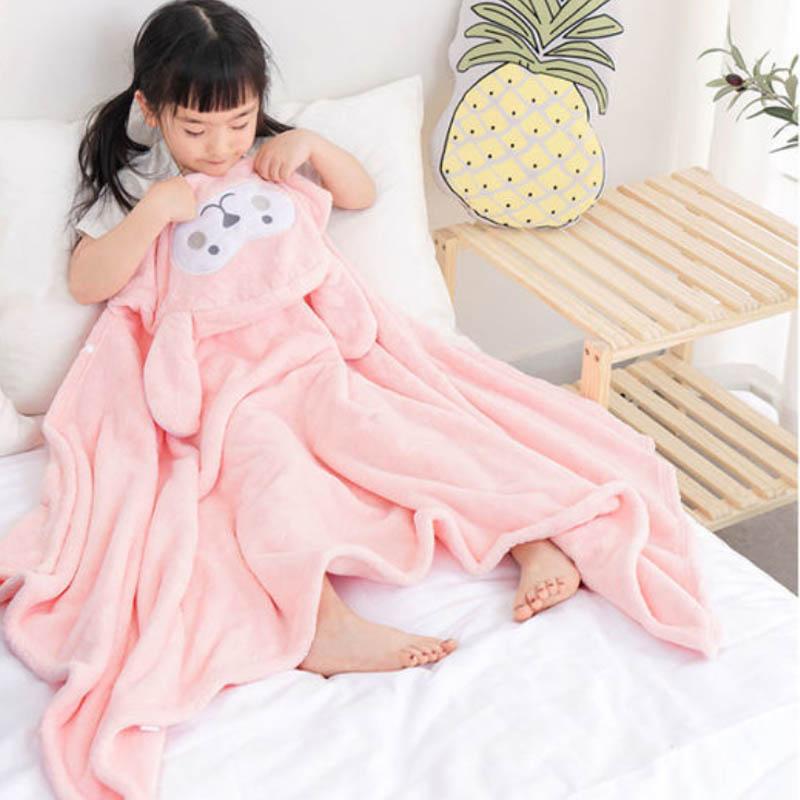 Baby Bath Towel Bathing Coral Fleece Baby Cloak Cloak Children's Hooded Absorbent Soft Skin-friendly Bathrobe