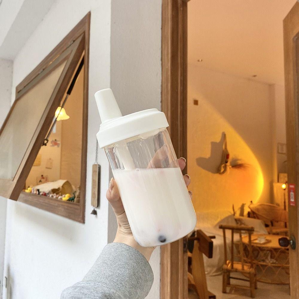 Student Large-capacity Straigh Drinking Portable Straw Cup Drink Cup Water Bottle Plastic Kettle