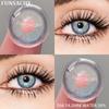 FUNSACHY 1 пара натуральных коричневых контактных линз для глаз, цветные серые контактные линзы для глаз, модные, красивые, для школьников, синие косметические линзы на год