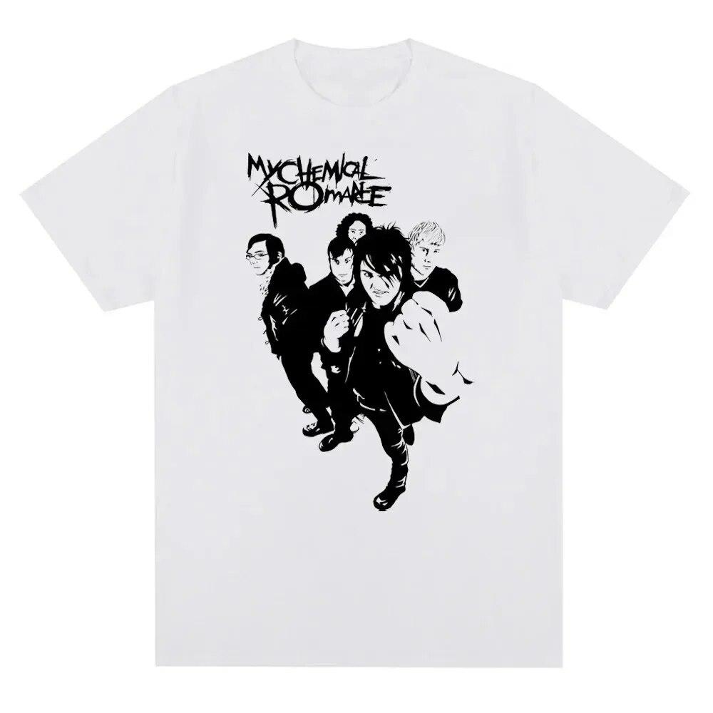 My Chemical Romance Mcr Band Unisex Women Cotton T-Shirt Printed T Shirt Casual Short Sleeve Tshirt Streetwear Trend Tee Tops Unisex