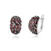 Elegantly Designed Natural Garnet Gems Earrings Light Luxury S925 Silver Fine Jewelry for Women Anniversary & Holiday Gifts