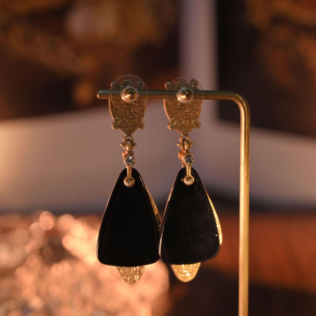 Западные Винтажные Европейские и Американские Ручной Работы Эмалевые Позолоченные Натуральный Камень Уникальные Серьги