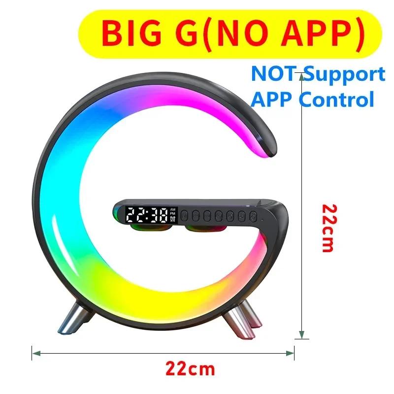 Светодиодный интеллектуальный будильник RGB ночник с Bluetooth-динамиком 15 Вт быстрое беспроводное зарядное устройство настольная лампа для спальни прикроватная игровая комната