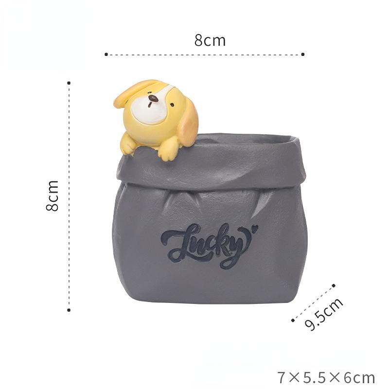 Креативный скандинавский бумажный пакет, мясистый маленький цветочный горшок, украшение для дома на балконе, столешница в горшке, мини-ваза из смолы