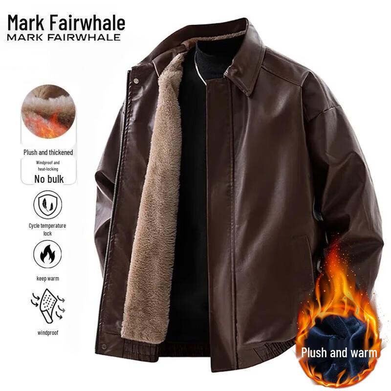 Mark Fairwhale Мужская повседневная стеганая куртка на флисовой подкладке Осень/Зима