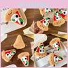 Charming Pizza Plush Toy Keychain Cute Cheese Accessory Perfect For Gifts