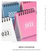 Маленький настольный календарь на 2022 год, однотонный план-книга, мини-календарь, украшение