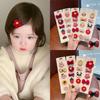 5pcs/Set Cartoon Cute Baby Hair Clips for Newborn Flower Modelling Hair Clips Kids Headwear Bowknot Snap Hair Clamp Pins