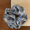 Four Layer Plaid Lace Fabric Hair Ties Elegant Big Scrunchies Fashion Women Daily Hair Rope