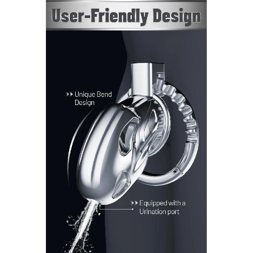Adjustable Snap Ring Upgrade One-Piece Metal Chastity Cage Men's CB Cock Cage SM Aluminum Alloy Penis Urethra Lock Device Toy