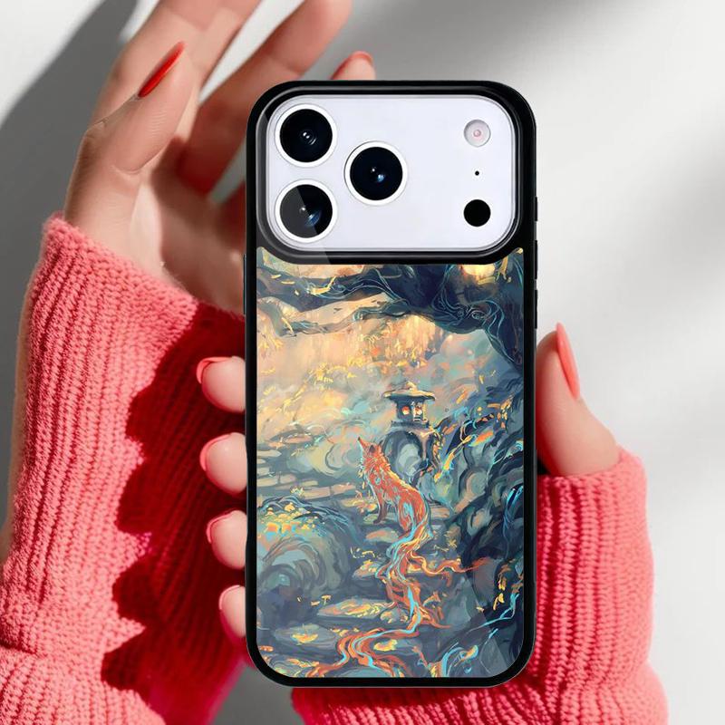 Чехол для телефона с рисунком лисы для iPhone 17 16 15 14 13 Pro Max Задняя крышка для 12 11 Pro Coque