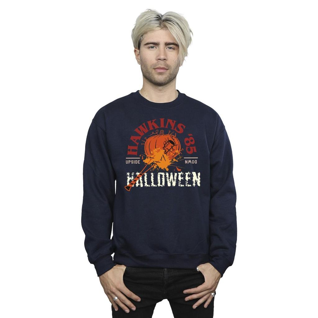 Netflix Mens Stranger Things Hawkins Halloween Sweatshirt