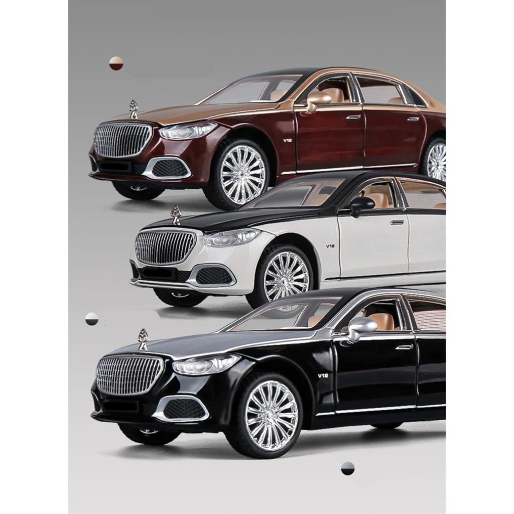 1/24 Maybach S680 Alloy Diecasts Toy Vehicles Metal Car Model Sound and Light Shock Absorbers Collection Boy for Childrens Gifts
