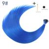 10pcs/set Colorful Straight Hair Extensions DIY Heat Resistant Synthetic Hair Extensions 16 Inch