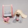 Doll House Simulation Amusement Park Slide Wooden Horse Swing Miniature Children'S Playhouse Toys Accessories Set