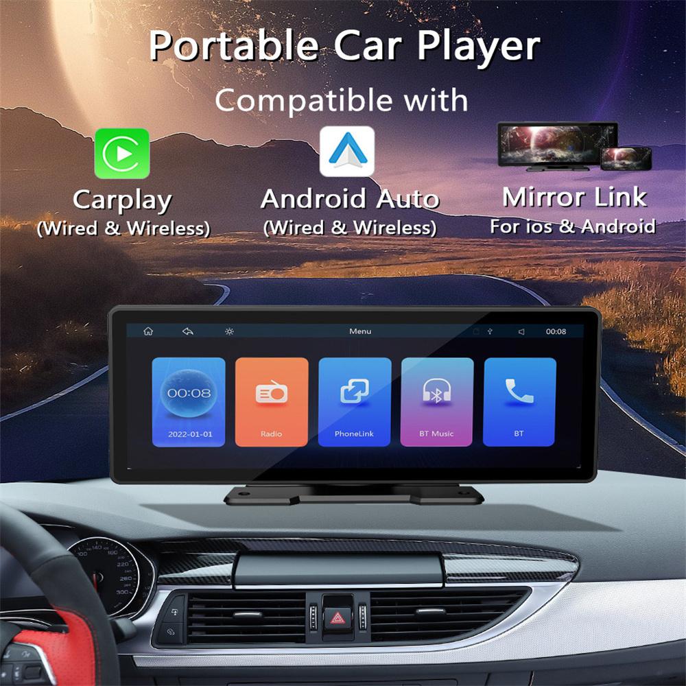Universal 9.3" Car Monitor Touch Screen Multimedia Player For Wireless Carplay