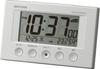 RHYTHM Alarm with Thermometer and Fit Wave X 12 X 8RZ166SR03 Clock, Radio-Controlled Clock, Hygrometer, Smart, White, 7.7 5.4 Cm,