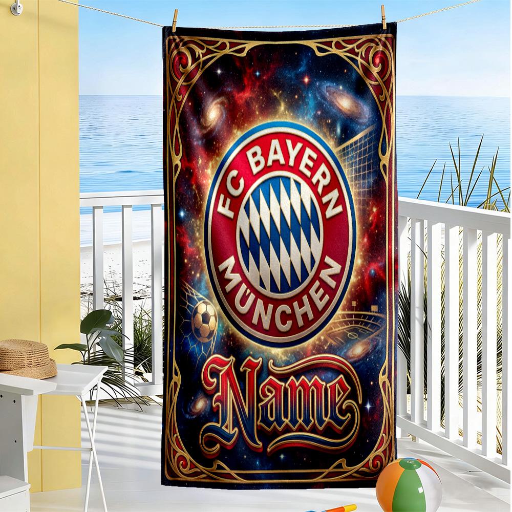 Champions Celebration Poster Personalized Text Beach Towel Super Soft & Absorbent Perfect for Traveling Yoga Camping and Swimming