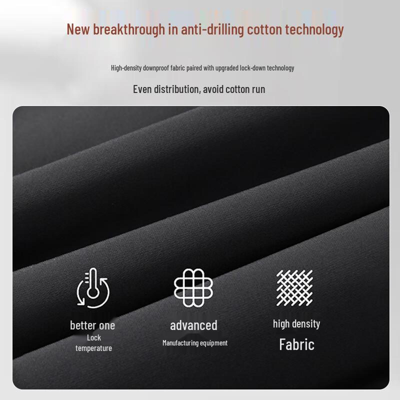 Dibinze Men's Plus Size Warm Padded Jacket with Detachable Hood