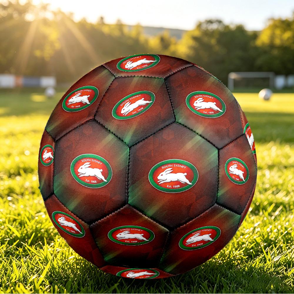 South Sydney Rabbitohs Size 5 Sports Training Ball Shock Absorbing Durable Ball For Match Daily Practice Outdoor Activities