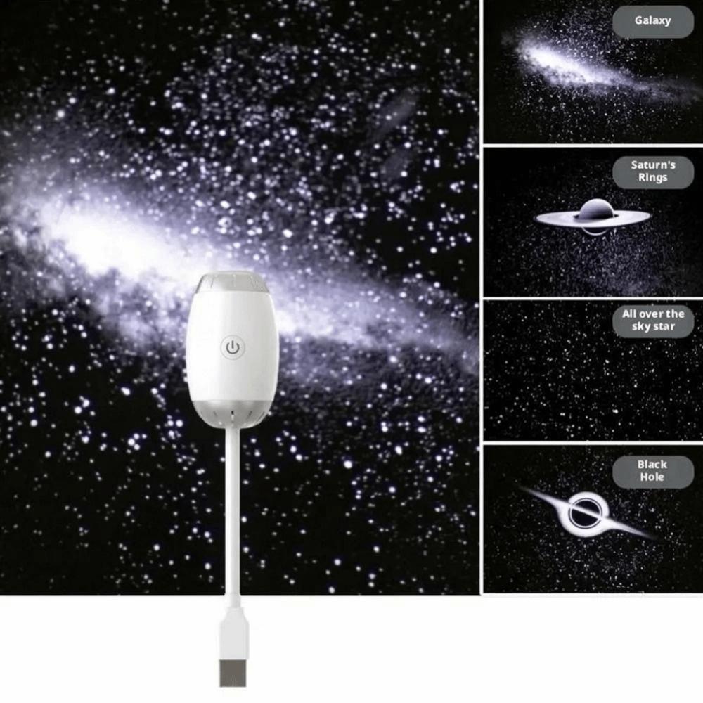 Large Range Projection Galaxy Projector Adjustable Focus USB Night Light Home Gaming Decor