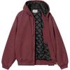 Carhartt WIP FW24 Solid Color Zipper Hoodie With Kangaroo Pocket Loose Fit Long Sleeve Jacket Men jackets Red I027360-2BY-3K