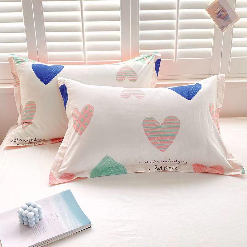 Пара хлопковых наволочек из саржи 48*74см на все времена года