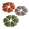 Multi-purpose Dessert Mold Heart Shape Silicone Cake 6-Cup Non-Stick Baking Pan Soft Heat-resistant Jelly Chocolate Reusable Easy Release for