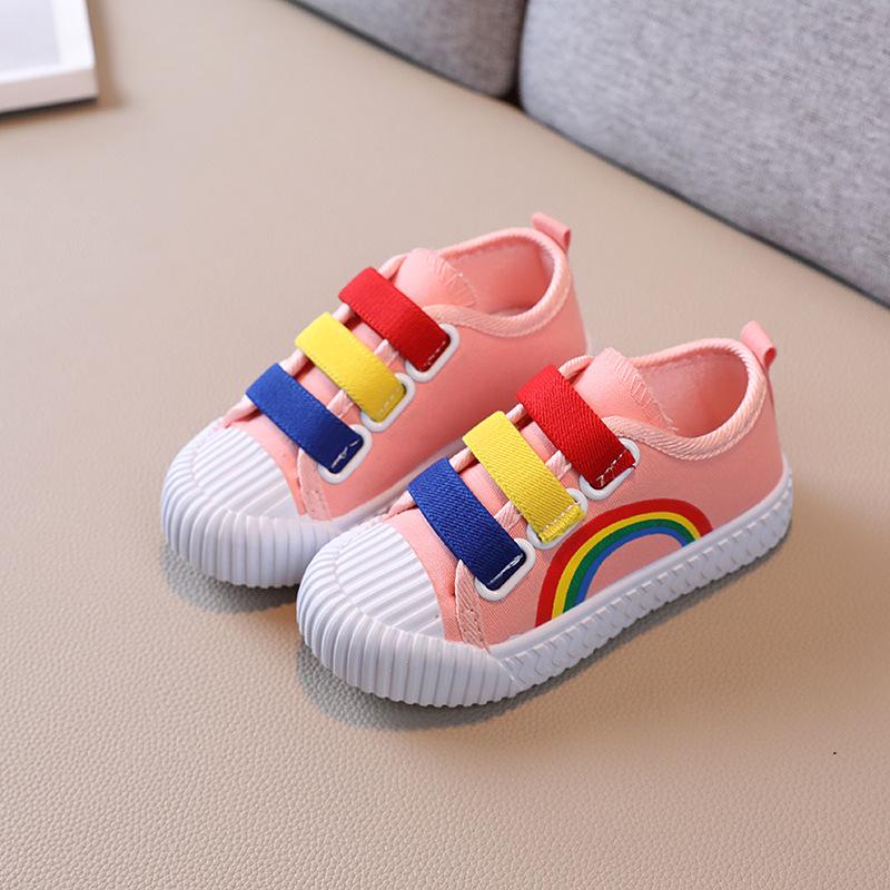 ZapatillasChild Canvas Shoes Rainbow Boy Casual Shoes Versatile Girl Sports Shoes Spring Autumn Child Shoe Tenis Zapatillas Niño