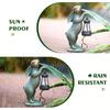 Easter Garden Statues Rabbit With Solar Lantern Outdoor Bunny Figurines Decorations For Patio Yard Lawn Ornaments Gifts