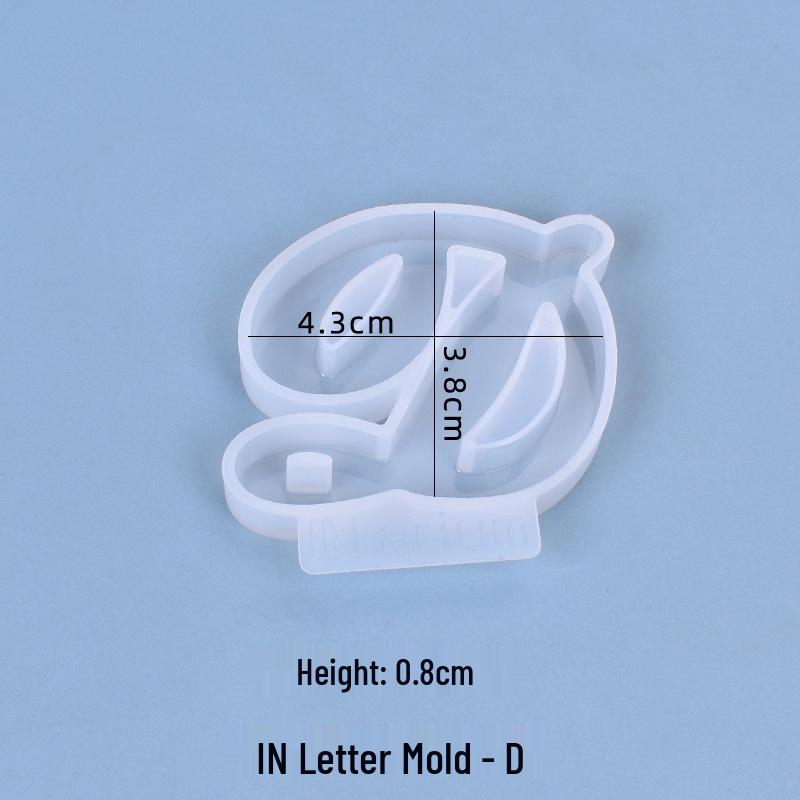 Crystal Resin Silicone Mold: 26 Irregular Letter Pendants for DIY Charms
