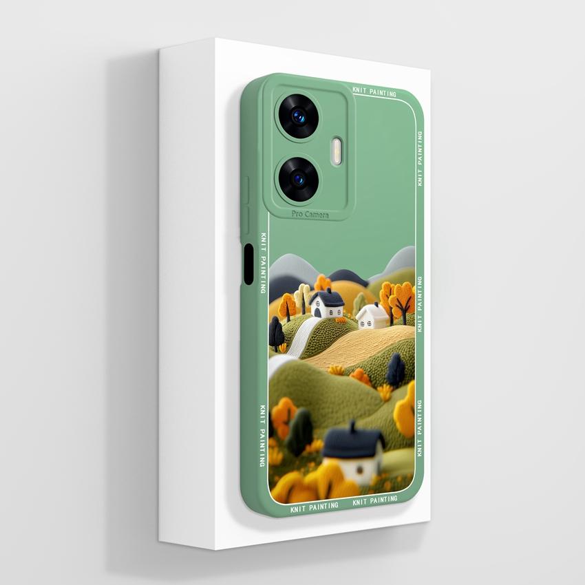 Красивые чехлы для телефона в форме сердца любви для Realme C55 C35 C25 C20 C15 C11 C21Y C25Y Мягкий жидкий силиконовый бампер Противоударный защитный чехол для Realme Casing