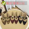 Cowhide Version~ Leather Inner Height Increase, Small Mary Jane Fluffy Shoes, Women's Commuting Thick Heel Velvet Single Shoes