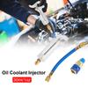30ml 1oz Quick Coupler AC Coolant Charging Set Recharge Hose 1/4" SAE Adapter Car Air Conditioning Refrigerant Injector