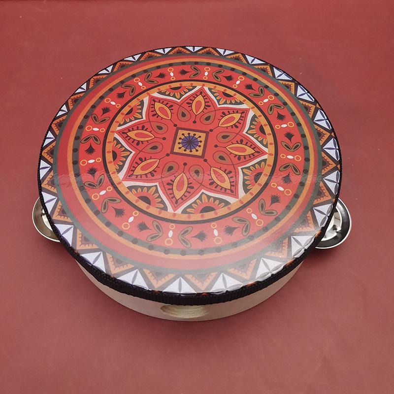 6-дюймовый тамбурин в дуньхуанском стиле: Древний Перформанс Ручной Барабан и Инструмент Орфа