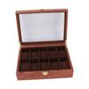 Деревянная композитная коробка-витрина для часов 26,5 x 20 x 8 см Кейс-витрина для ювелирных изделий Органайзер для часов Домашнее хранение