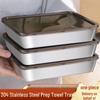 Food Grade 304 Stainless Steel Square Prep Dish with Lid