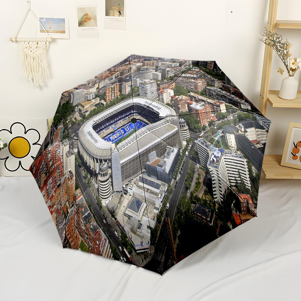 Salah Celebrates Goal Match Automatic Umbrella with 8-Rib Durable Plastic & Iron All-Season Umbrella for Travel Fashionable
