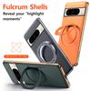Magnetic Genuine Leather Phone Case for Google Pixel 8 7 Pro 8Pro 7Pro Ring Luxury Lens Protection Holder Phone Back Cover