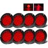 LIGBT 4Pcs 4 Inch Red Led Round Trailer Tail Lights 16 LED 4" Led Trailer Stop Brake Turn Tail Lights Waterproof Led Trailer Light For Truck Boat RV