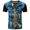 Summer Men's T-shirt 3D Cartoon Print Tees Loose Round Neck Short Sleeve Tops Men Clothing