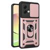 For Motorola Moto G84 5G Case Slide Lens Lid PC+TPU Kickstand Cell Phone Cover