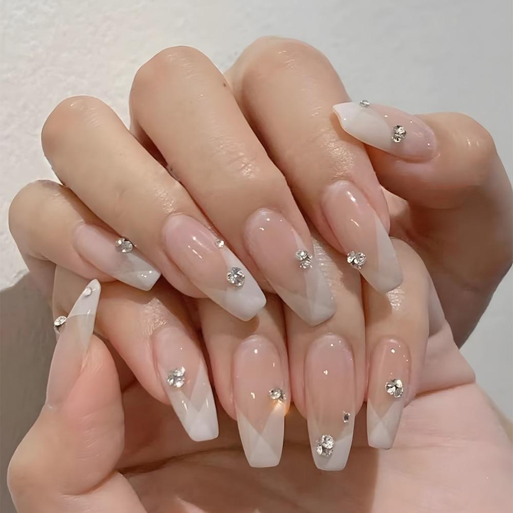 Valentine's Day Ballerina False Nails Wearable False Nail Waterproof Nail Tips  Girl
