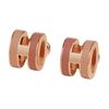 HERMES Rose Gold plated Earrings Women's Blush Pink H100065FOB4